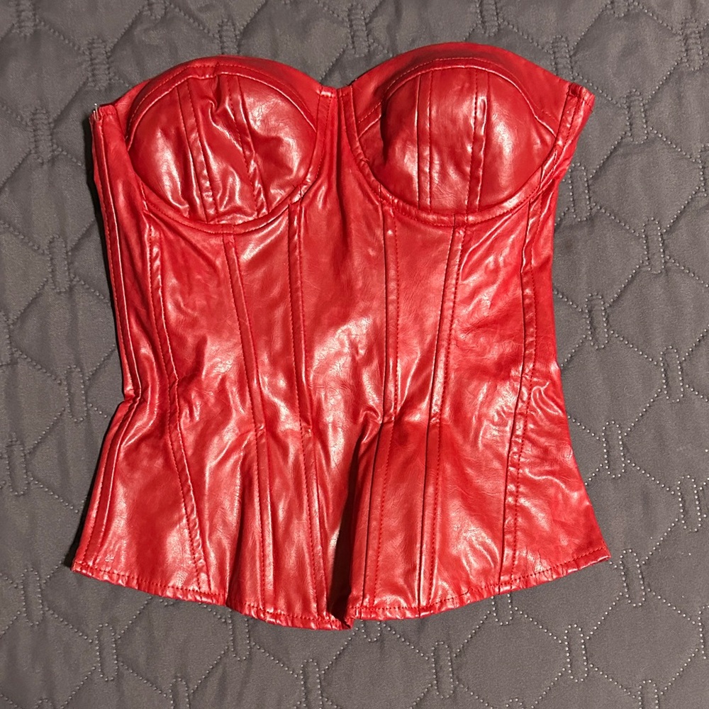 Charlotte Russe Red Bustier Top